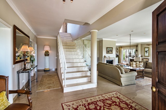 Central hallway with open staircase