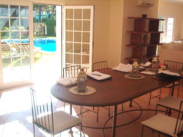 Dining table and chairs