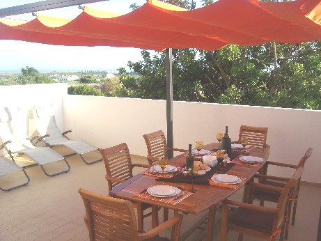 South facing ground floor terrace 2 bedroom apartment Tavira, with sea view