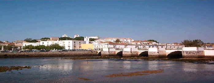 The Roman bridge in the center of Tavira